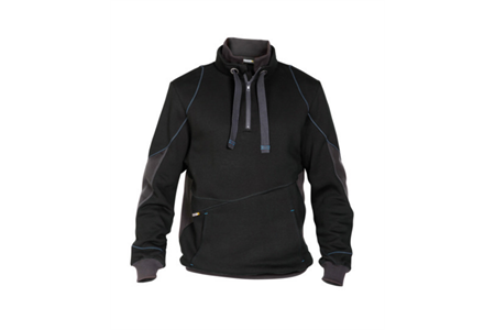 DASSY® STELLAR, Sweatshirt schwarz/anthrazitgrau - Gr. XS