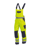 DASSY® TOULOUSE, Warnschutz-Latzhose neongelb/dunkelblau - Gr. 50