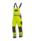 DASSY® TOULOUSE, Warnschutz-Latzhose neongelb/zementgrau - Gr. 52