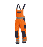 DASSY® TOULOUSE, Warnschutz-Latzhose neonorange/dunkelblau - Gr. 42