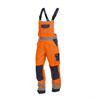 DASSY® TOULOUSE, Warnschutz-Latzhose neonorange/dunkelblau - Gr. 46