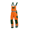 DASSY® TOULOUSE, Warnschutz-Latzhose neonorange/flaschengrün - Gr. 44