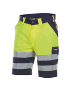 DASSY® VENNA, Warnschutz-Short dunkelblau/neongelb - Gr. 42