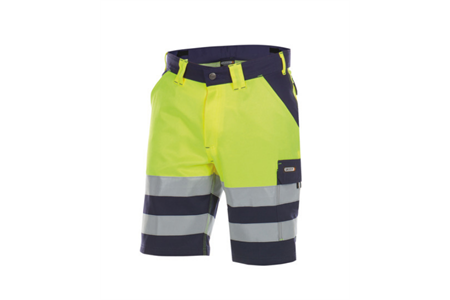 DASSY® VENNA, Warnschutz-Short dunkelblau/neongelb - Gr. 44