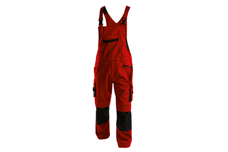 DASSY® VOLTIC, Latzhose rot/schwarz - Gr. 44