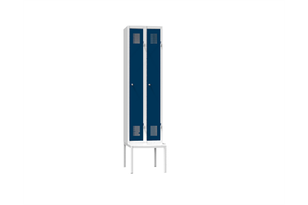 Garderobenschrank mit untergebauter Sitzbank – 2 Abteile