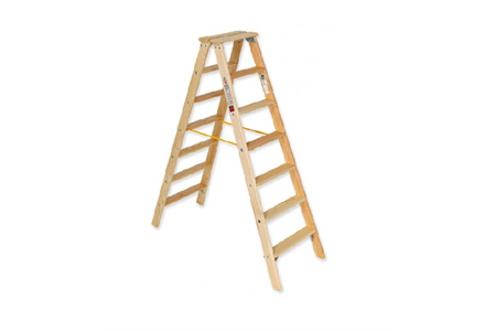 Holz-Stufenstehleiter Nr. 10503 2 x 7