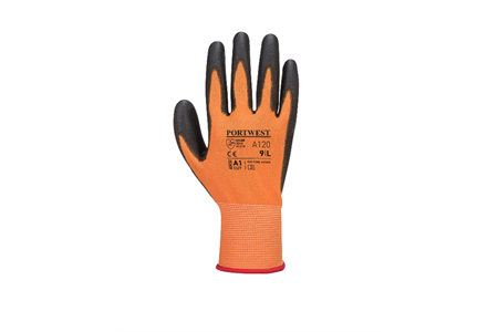 PU-Beschichteter-Handschuh - orange/schwarz - Gr. M