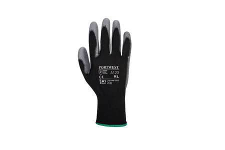 PU-Beschichteter-Handschuh - schwarz/grau - Gr. XS
