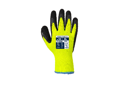 Thermal Soft Grip Handschuh - gelb/schwarz - Gr. M