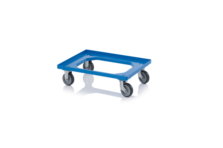 Transportroller Kompakt HD 2 Lenkräder, 2 Bockräder - Blau