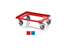 Transportroller Kompakt HD 2 Lenkräder, 2 Lenkräder mit Feststeller - Rot | Bild 2